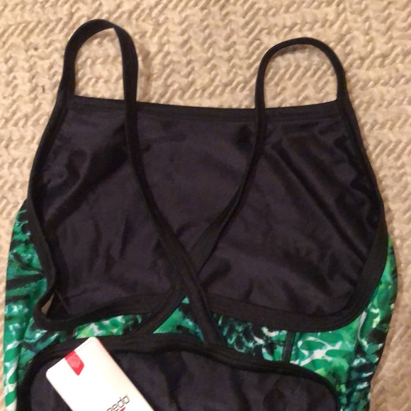 NWT SPEEDO coveted green python extra life lycra competition - Picture 5 of 16
